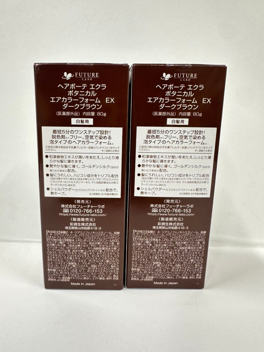 C122 ヘアボーテ エクラ ボタニカル エアカラーフォームEX ダークブラウン 80g 2個セット