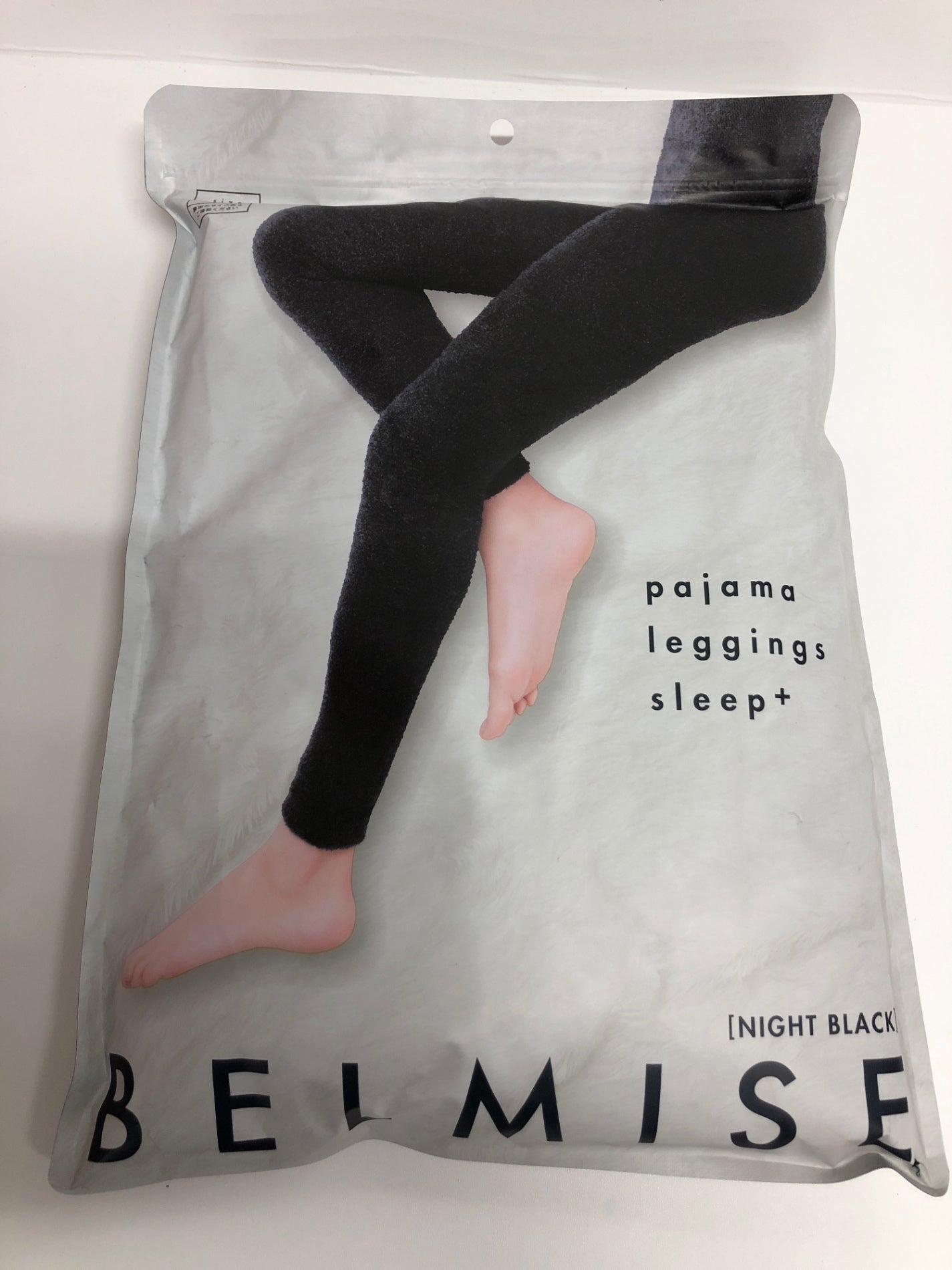 C585 BELMISE(ベルミス) パジャマレギンス sleep+ NIGHT BLACK LLサイズ