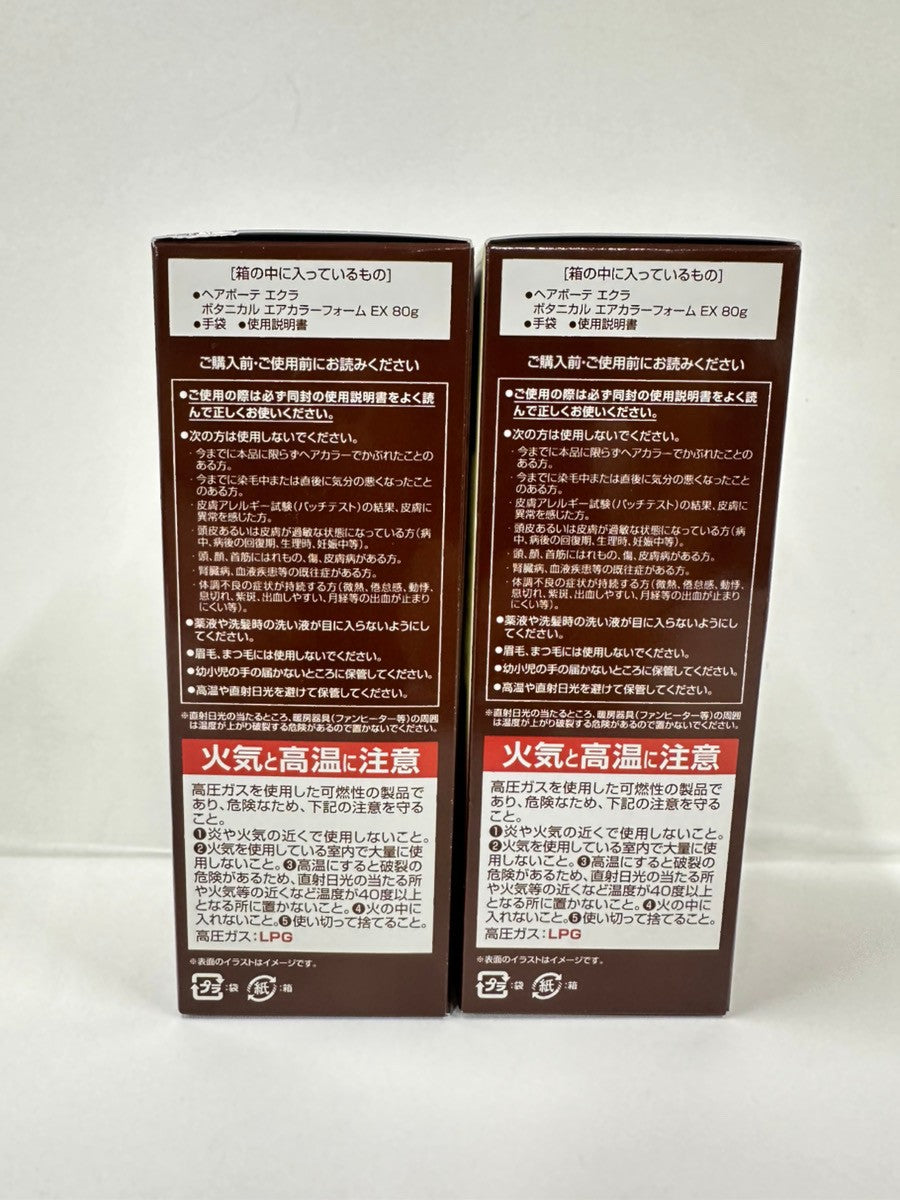 C122 ヘアボーテ エクラ ボタニカル エアカラーフォームEX ダークブラウン 80g 2個セット