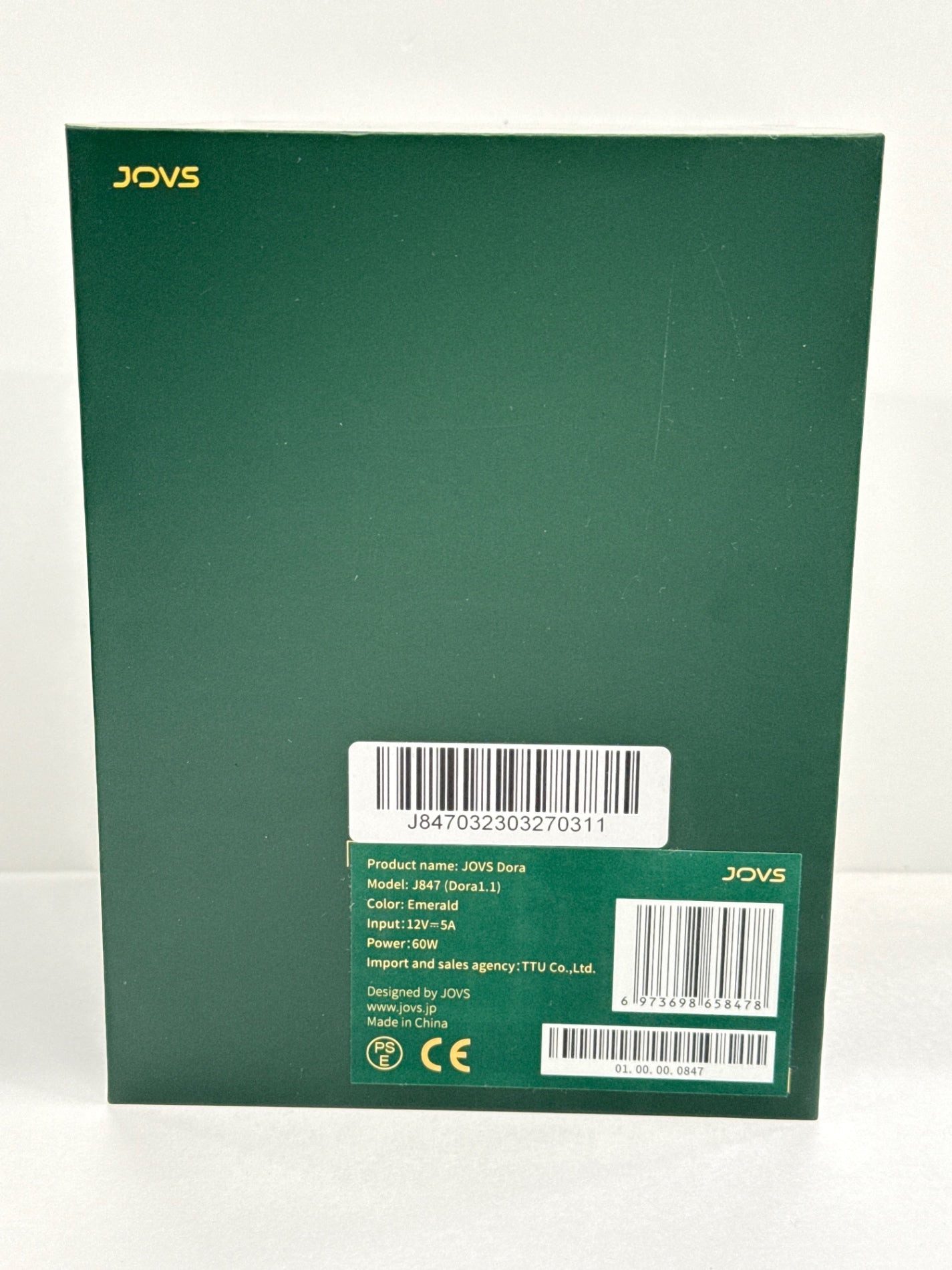 CJ30 D JOVS DORA ドラ 脱毛器 J847 ストレスフリーなムダ毛ケア 低刺激 家庭用光美容器