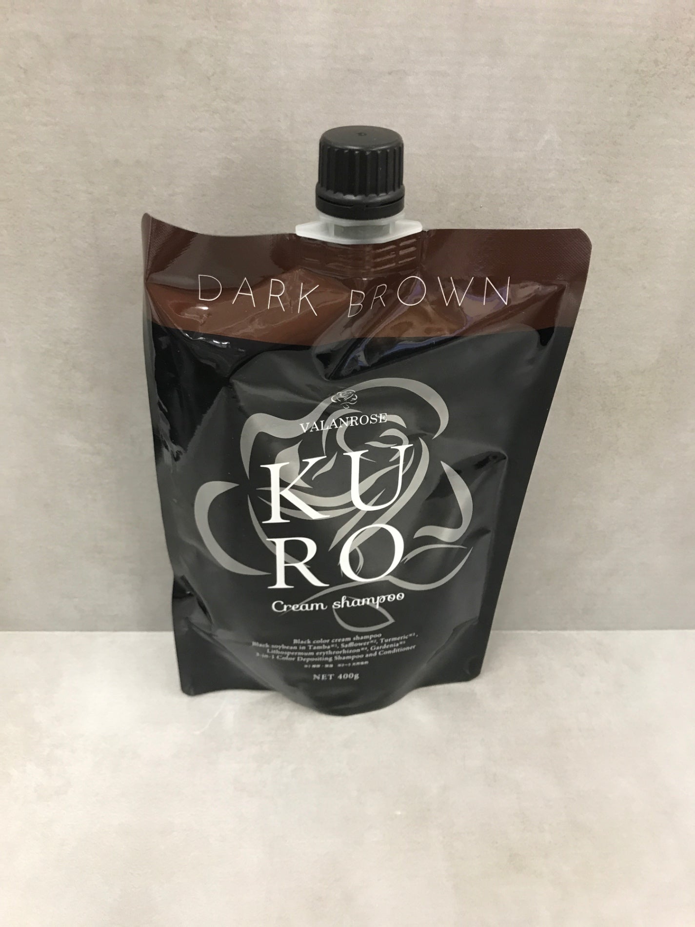 C113 K ★VALANROSE バランローズ クロクリームシャンプー ダークブラウン 400g (単品) 白髪染め オールインワン