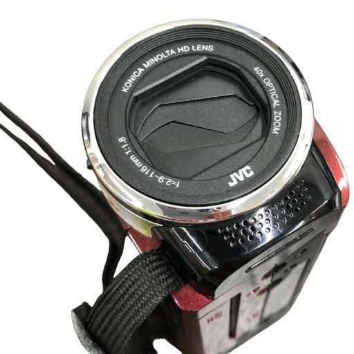 C975 D JVC Everio ハイビジョンメモリームービー GZ-E117-R フルHD×光学40倍ズーム ビデオカメラ