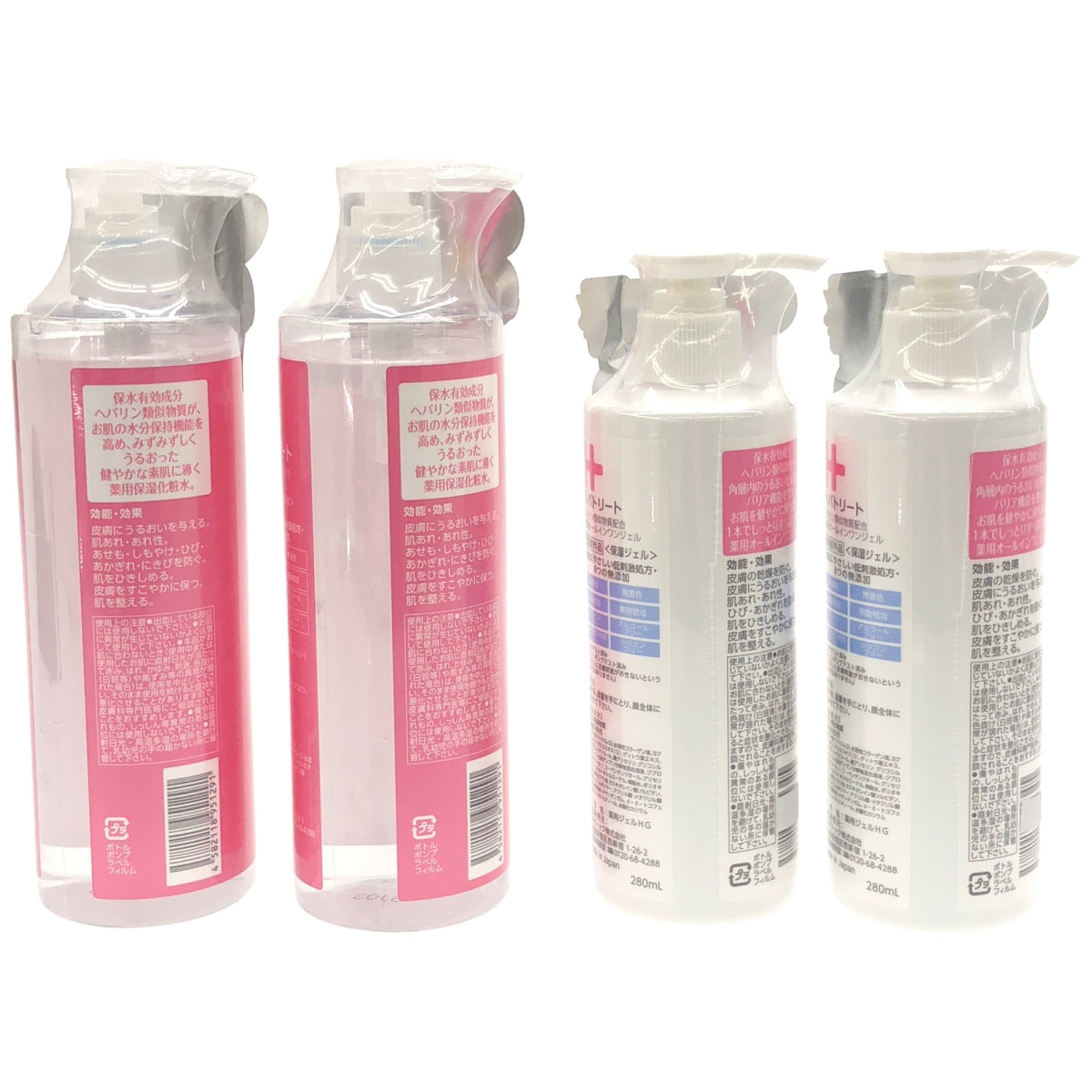 Z000 へパトリート 薬用ローション HL 化粧水 385ml & 薬用ジェル HG オールインワンジェル 280ml 4本セット