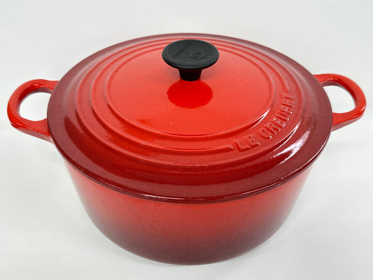 C916 D LE CREUSET ル・クルーゼ ココットロンド 22cm 両手鍋 チェリーレッド