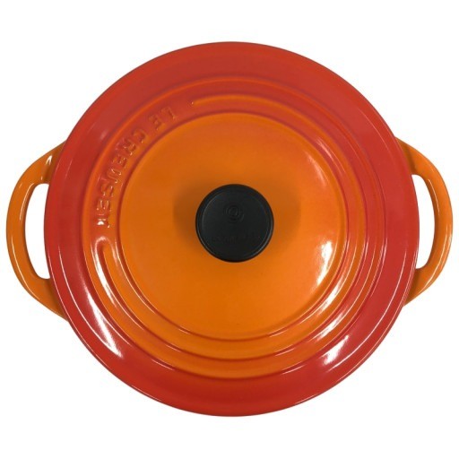 C909 D ル・クルーゼ ココット・ロンド 22cm オレンジ 鋳物ホーロー鍋 両手鍋 Le Creuset