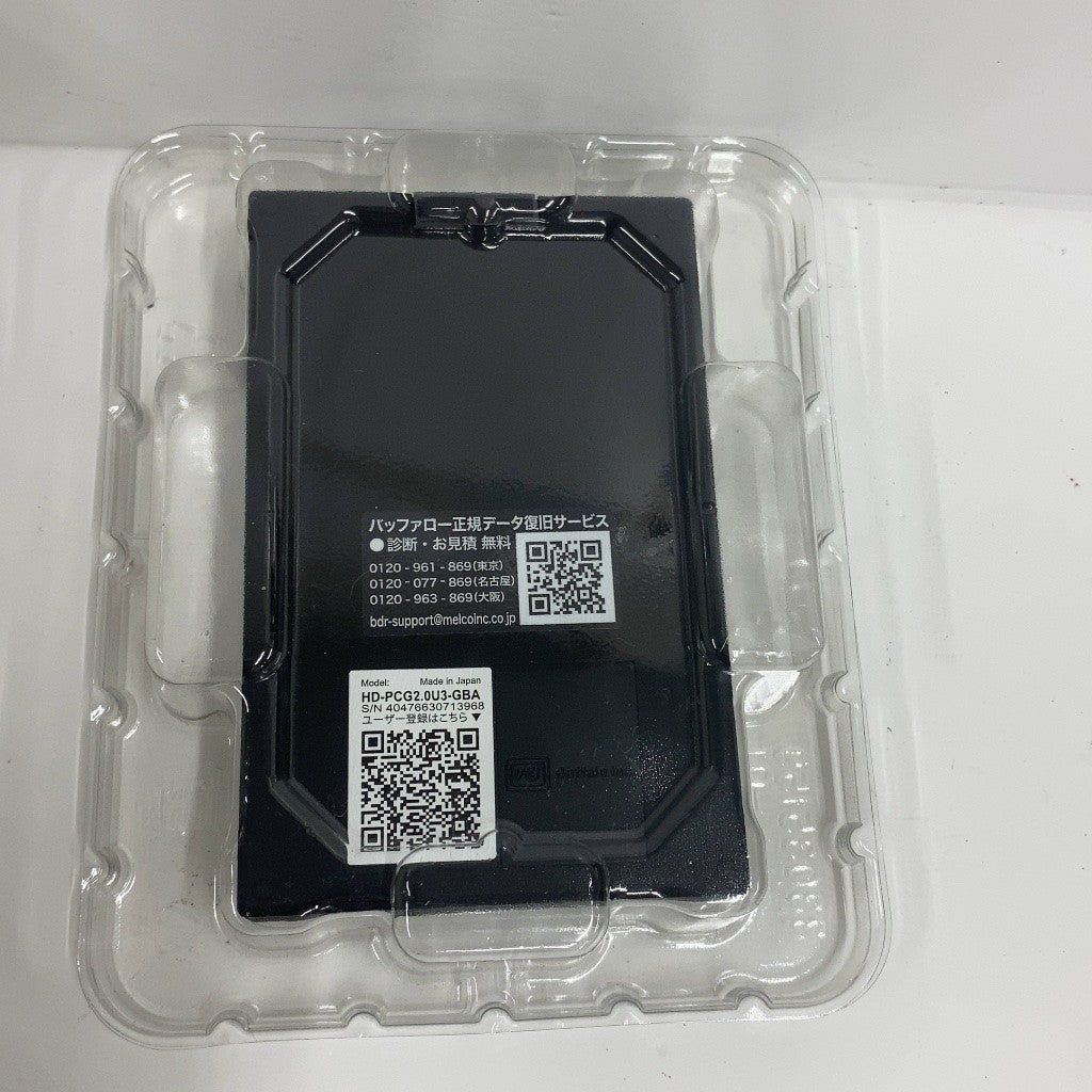 C55E D BUFFALO バッファロー ポータブルハードディスク 2TB ブラック HD-PCG2.0U3-GBA