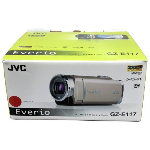 C975 D JVC Everio ハイビジョンメモリームービー GZ-E117-R フルHD×光学40倍ズーム ビデオカメラ