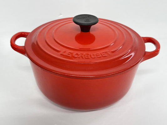 C928 D LE CREUSET ルクルーゼ ココットロンド 20cm 両手鍋 レッド