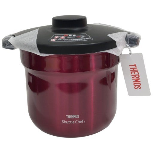 C906 D サーモス 真空保温調理器 シャトルシェフ 4.3L (4~6人用) レッド 調理鍋ふっ素コーティング加工 KBJ-4501 R