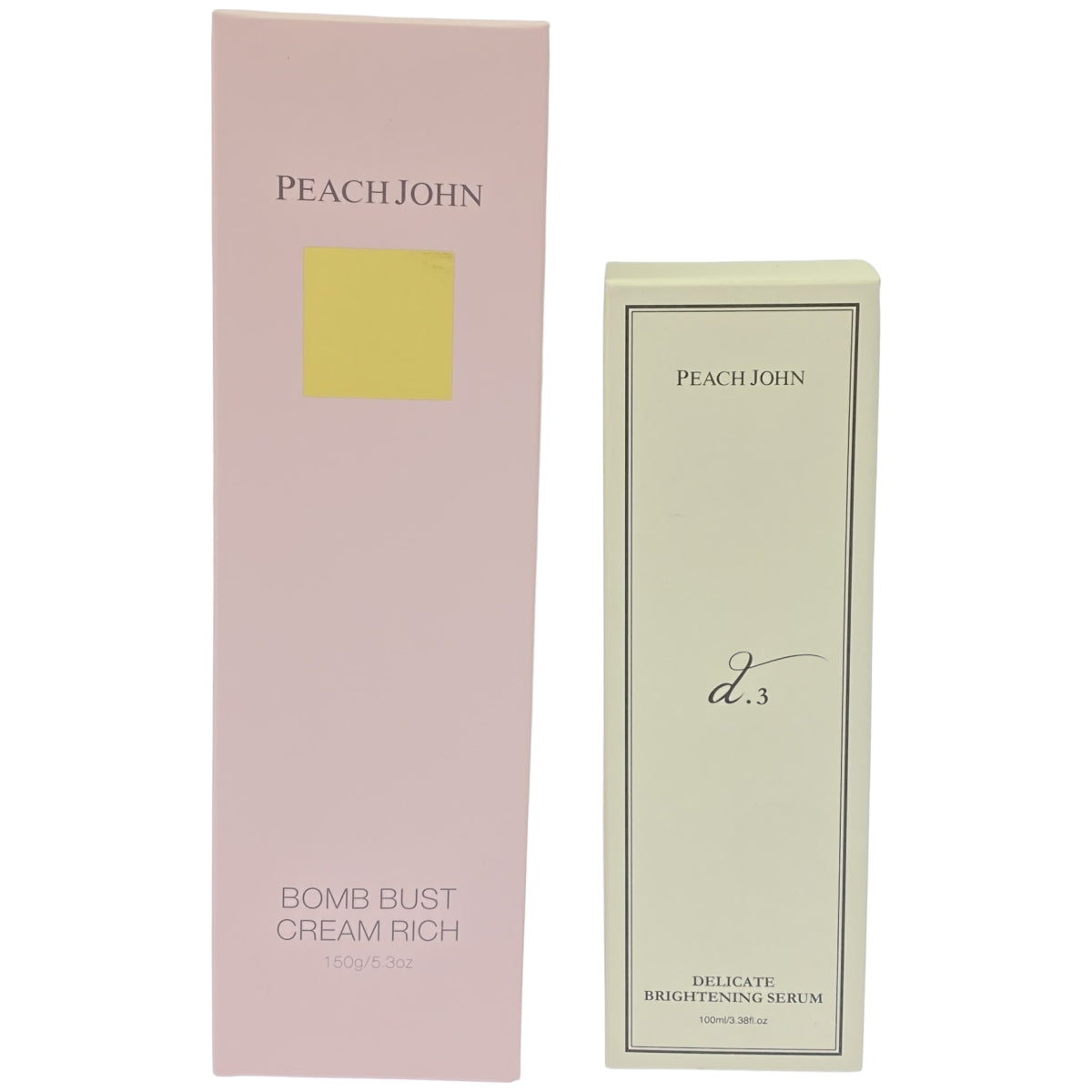 Z000 PEACH JOHN ボムバストクリーム リッチ150g & デリケートブライトニングセラム 100mL 2本セット