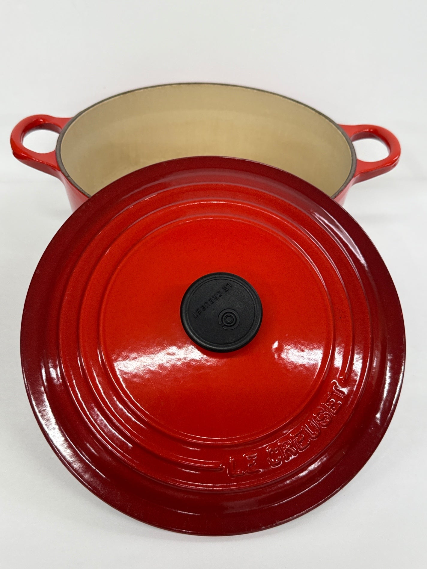 C916 D LE CREUSET ル・クルーゼ ココットロンド 22cm 両手鍋 チェリーレッド