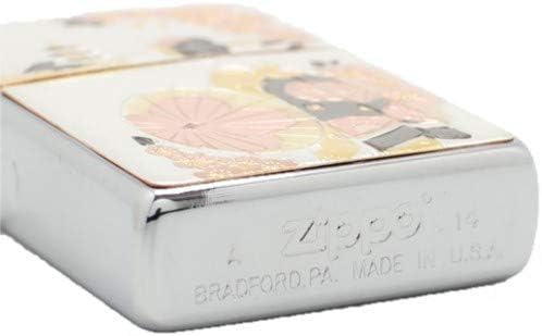 ZIPPO(ジッポー) ライター シルバー 電鋳板 舞妓 和柄