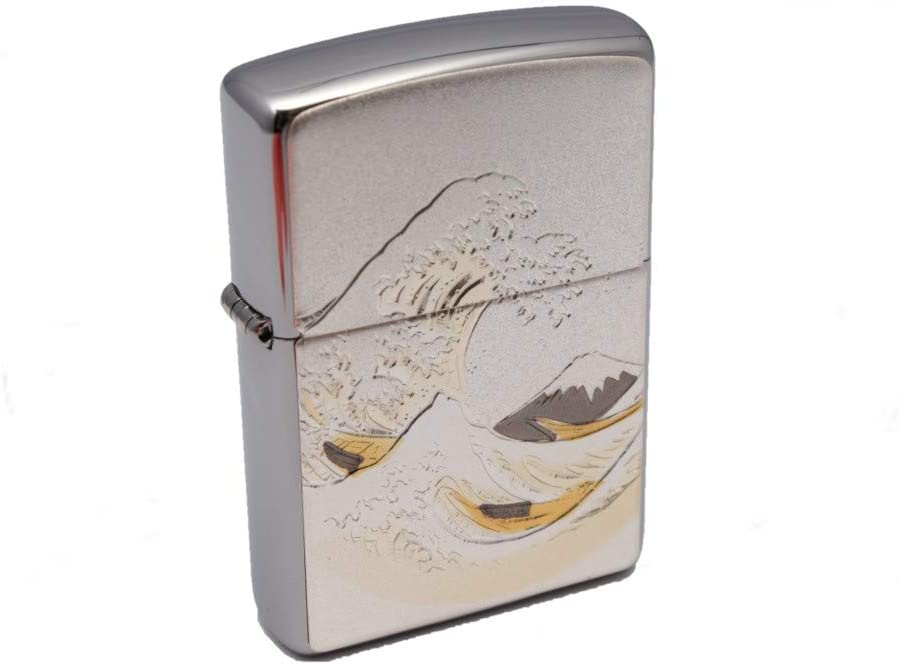 ZIPPO 電鋳板 波富士 和柄