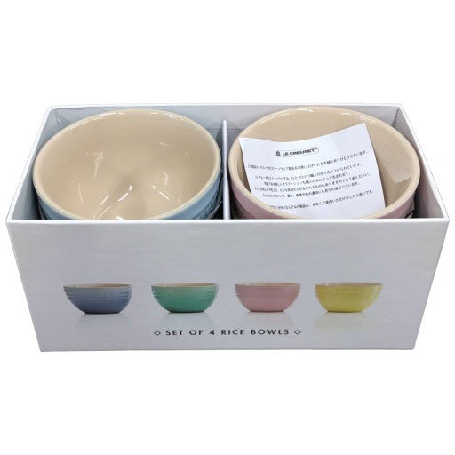 C677 D LE CREUSET ル・クルーゼ ソルベ コレクション ライスボウル 4個セット【U】