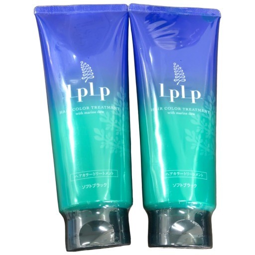 C982 ★LPLP ルプルプ ヘアカラートリートメント 【白髪ケア×潤い】ソフトブラック 自然な黒髪に導く200g 2個セット【C】