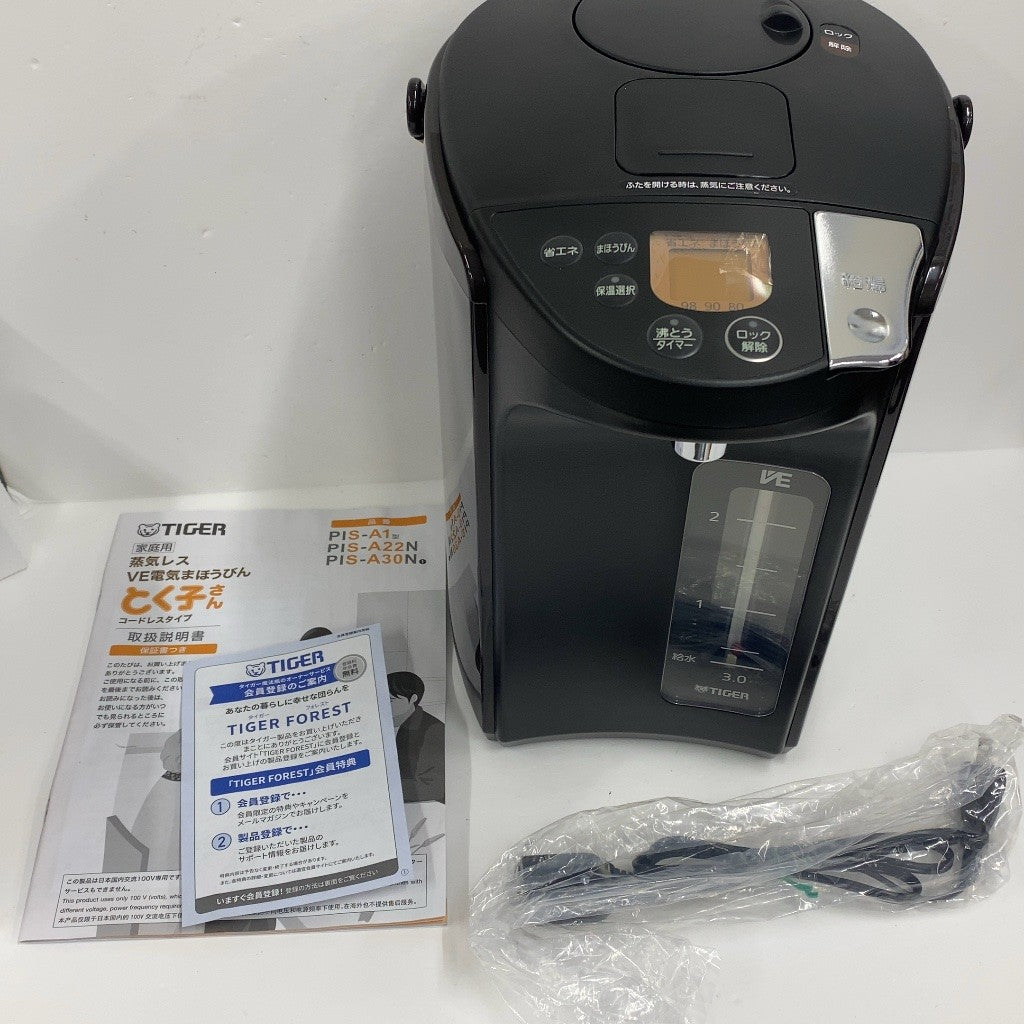 CTB7 D TIGER タイガー 蒸気レス VE電気まほうびん とく子さん コードレスタイプ PIS-A301 T