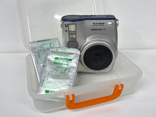 C998 FUJIFILM 富士フィルム Instax mini 10 チェキ 初代 インスタントカメラ インスタックス ミニ & カラーフィルム2個セット【ジャンク】
