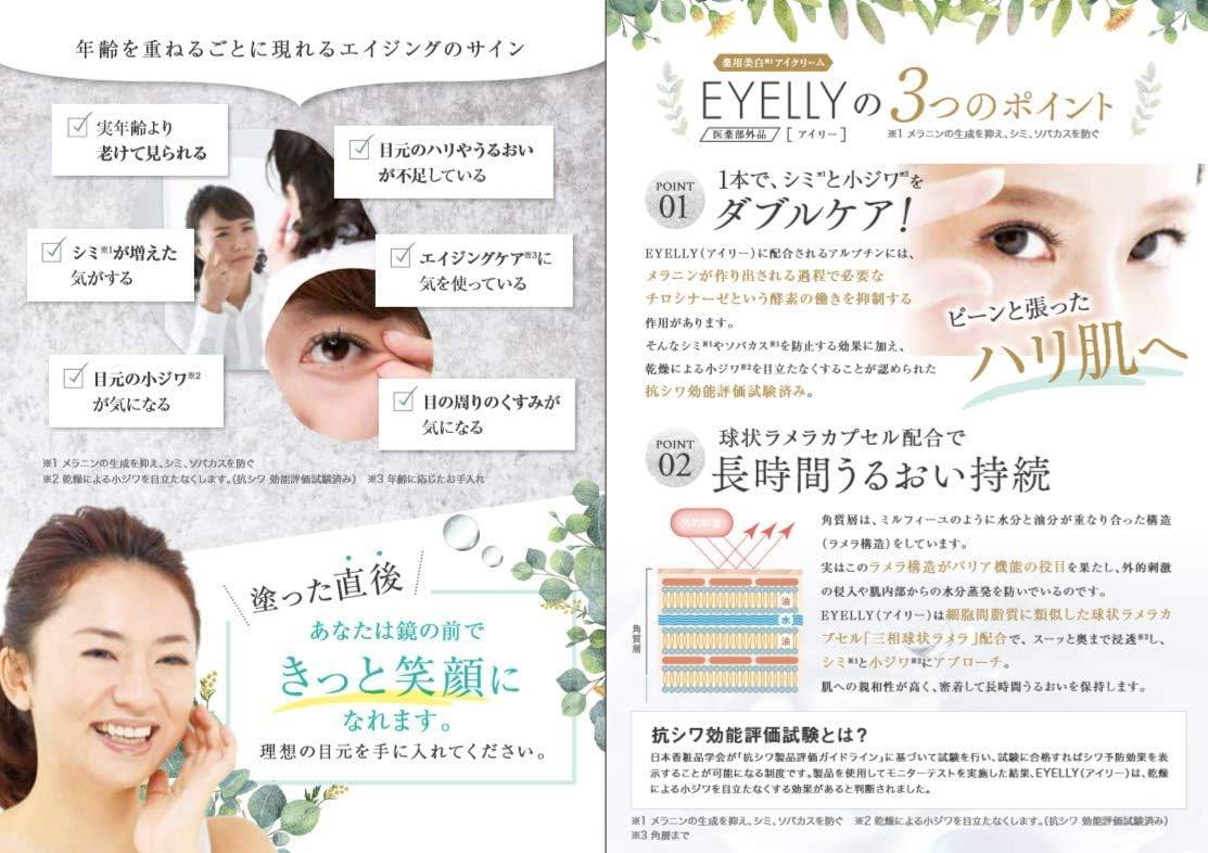 C712 K ★アイリー EYELLY 目元 口元のシミシワ たるみ くすみ 対策 アイクリーム 薬用目元美容液 15g 10本セット