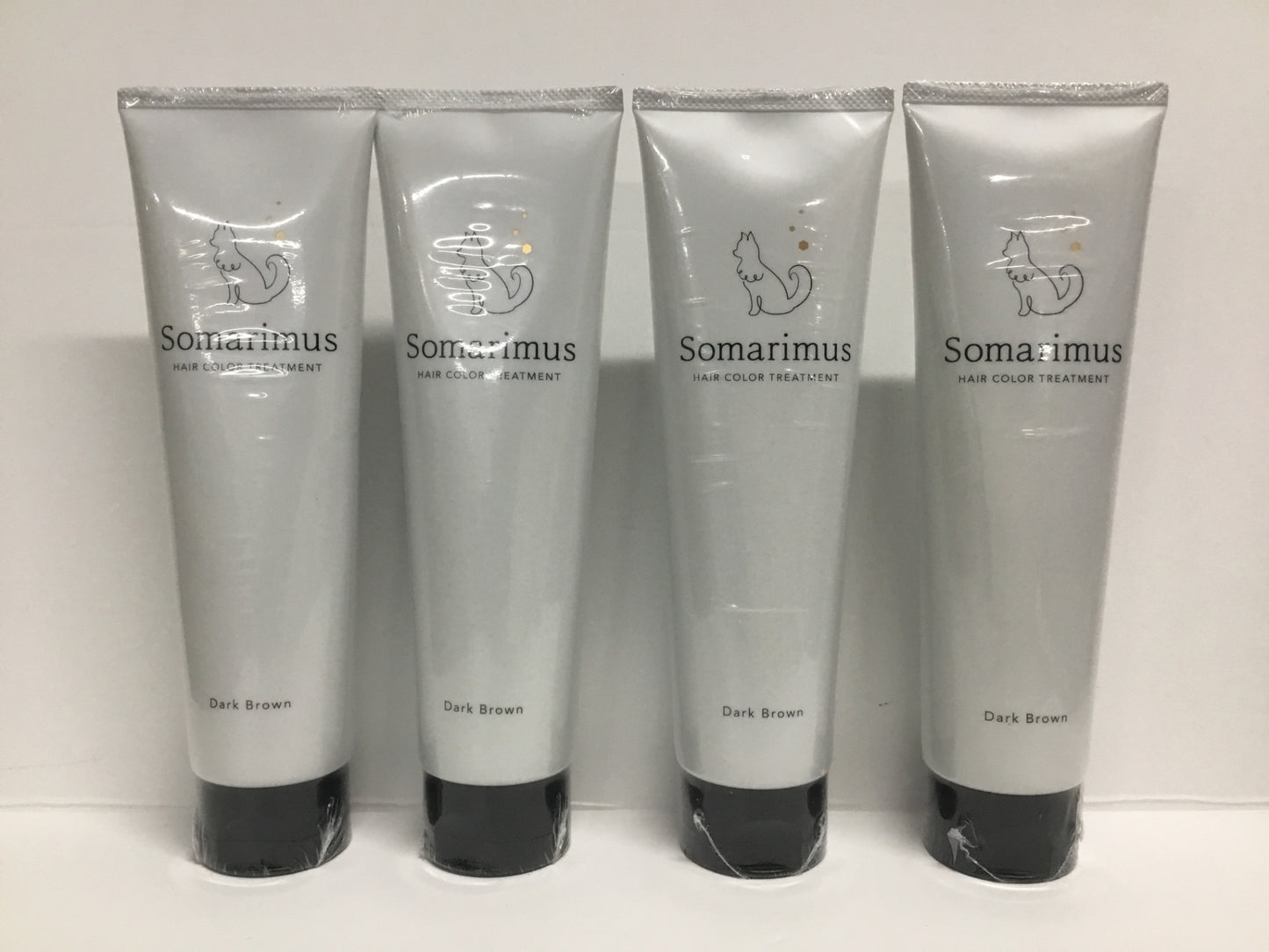 C544 ★ソマリマス somarimus ヘアカラートリートメント 白髪染め ヘアケア 白髪ケアリンス ヒト幹細胞培養液エキス ダークブラウン 200g 4本セット