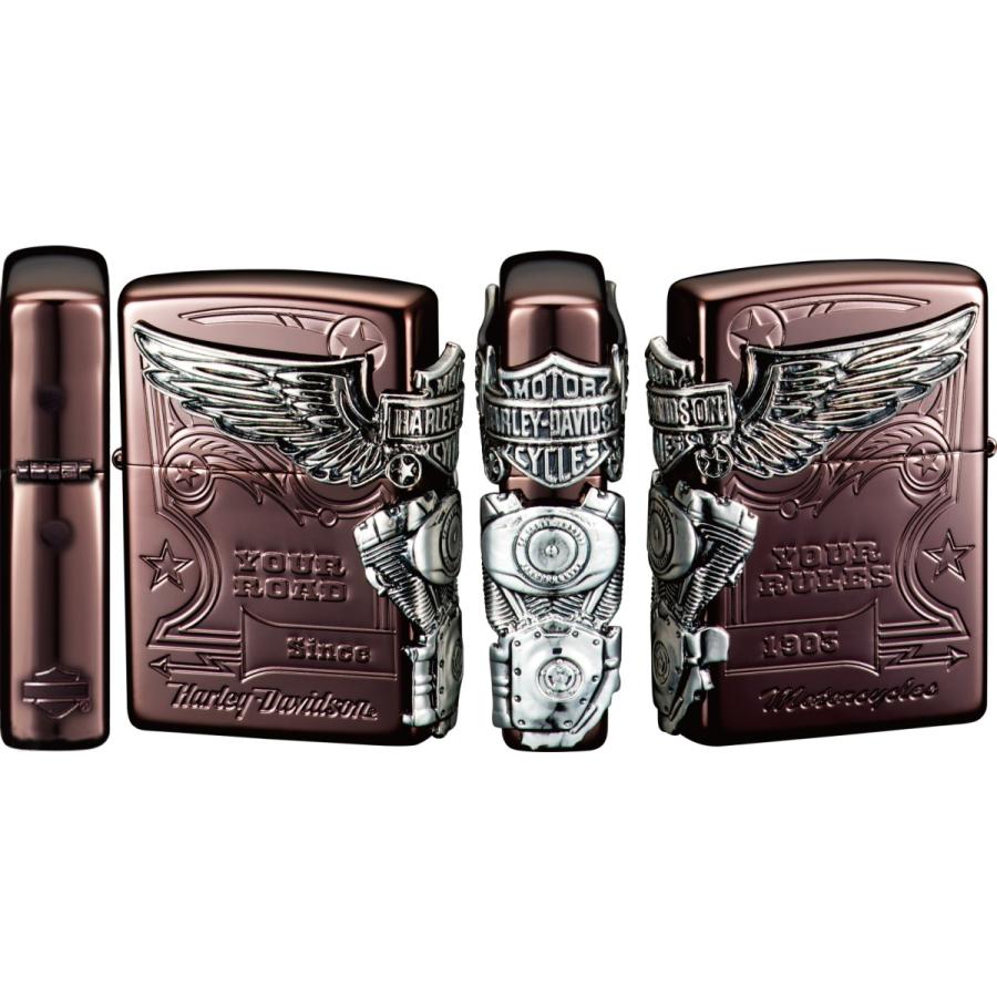 ZIPPO ハーレーダビッドソン 日本限定モデル 3面加工 チタンコーティング HDP-49