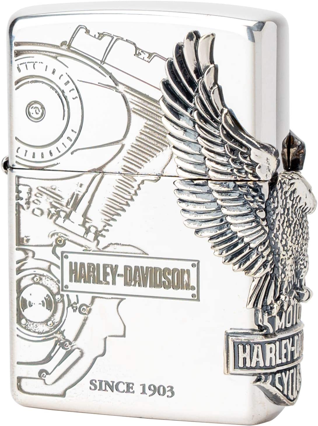 ZIPPO(ジッポー) ライター ハーレーダビッドソン フリントセット 3面加工 いぶし仕上げ シルバー HDP-03