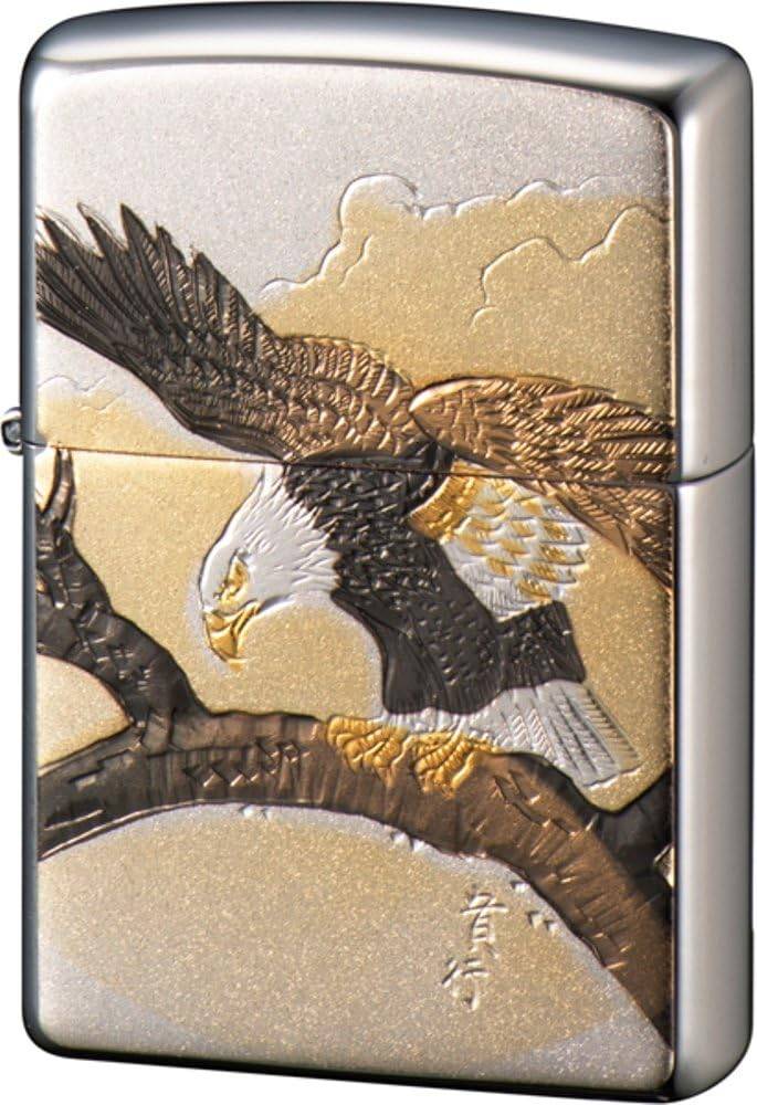 ZIPPO 電鋳板 鷹 和柄