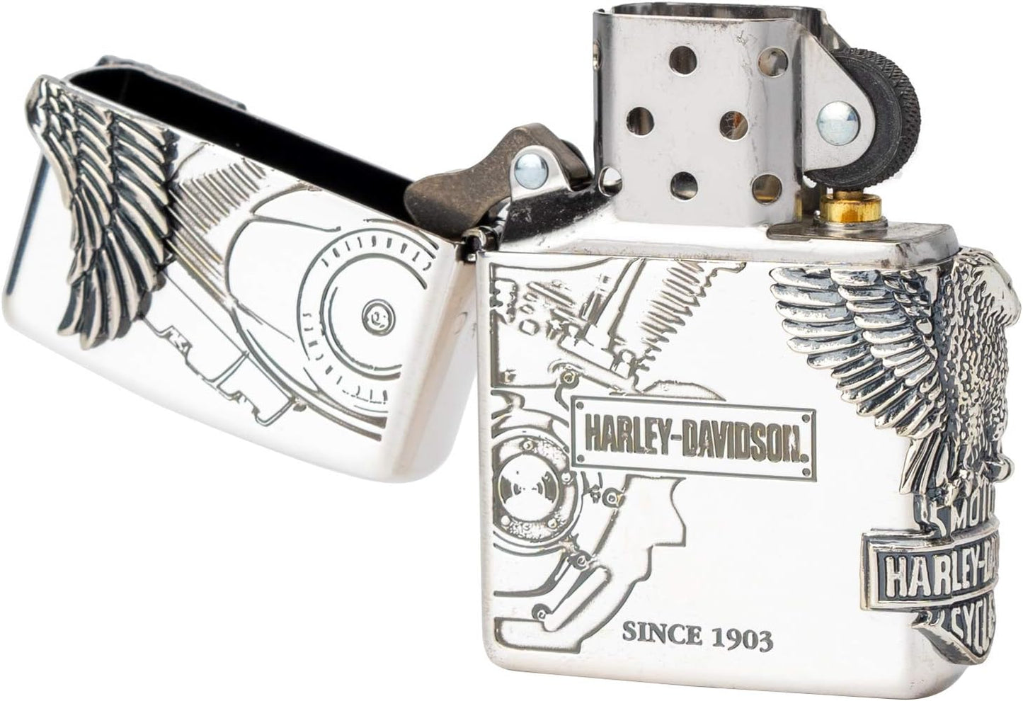 ZIPPO(ジッポー) ライター ハーレーダビッドソン フリントセット 3面加工 いぶし仕上げ シルバー HDP-03