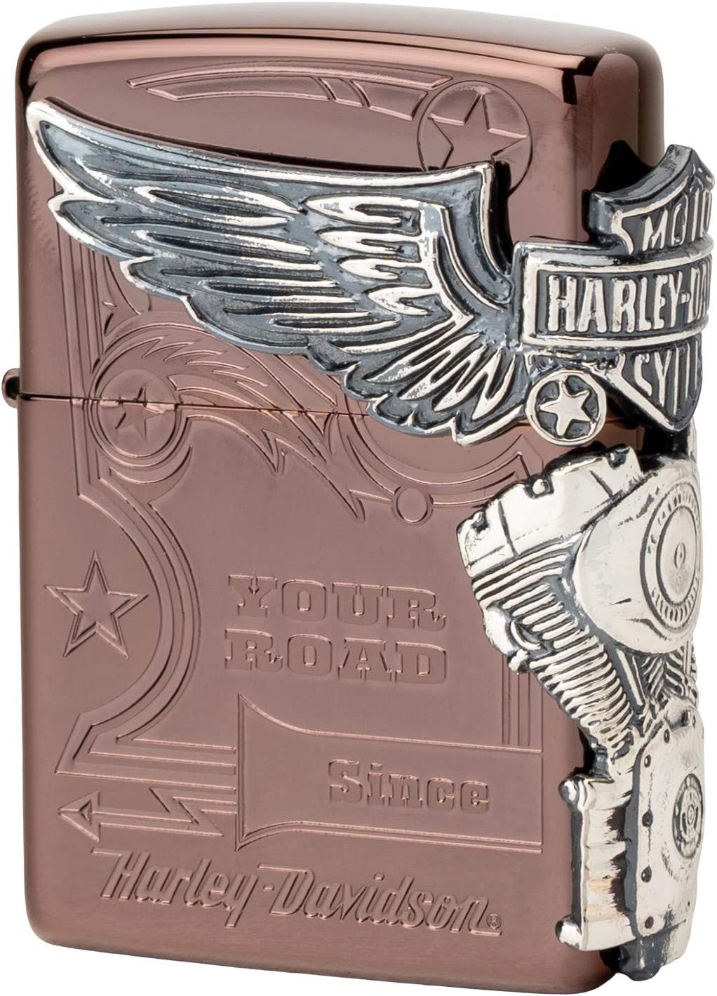 ZIPPO ハーレーダビッドソン 日本限定モデル 3面加工 チタンコーティング HDP-49