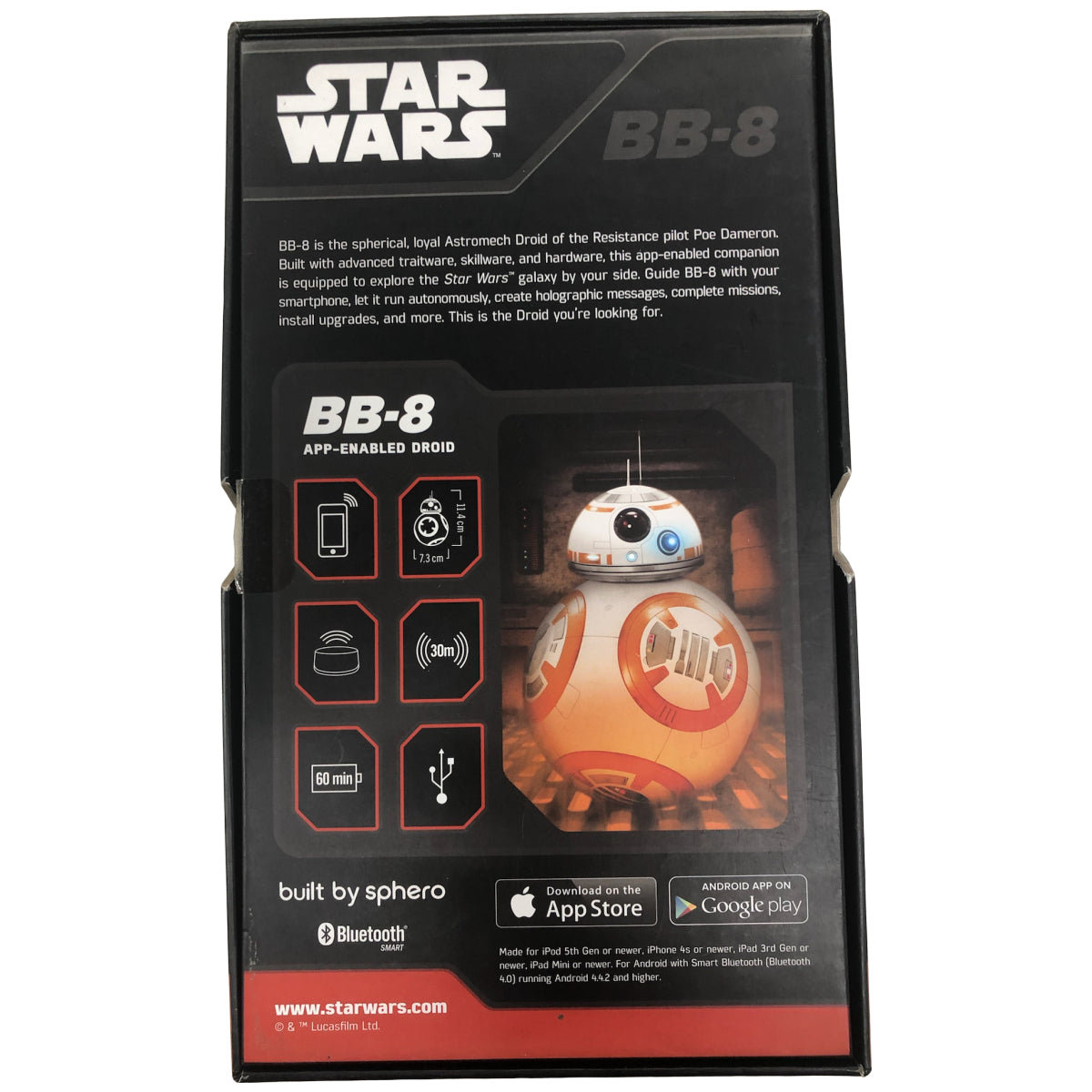 C964 D スター・ウォーズ BB-8 (ドライブ ホログラム機能) App-Enabled Droid by Sphero