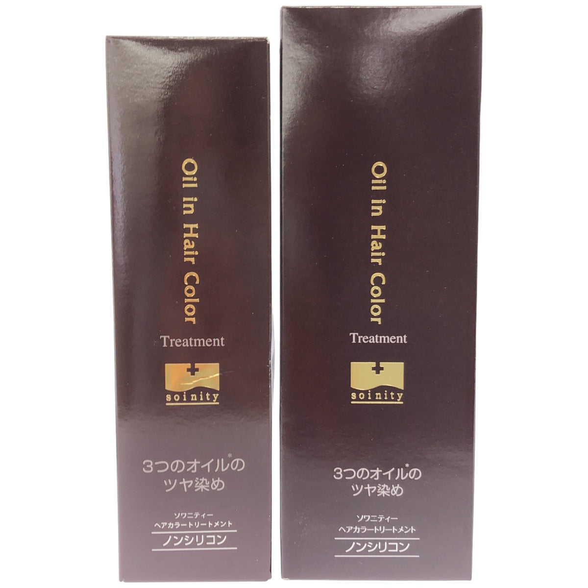 Z000 ソワニティー ヘアカラートリートメント 210g ダークブラウン & ナチュラルブラック 2個セット　ラスト1点！