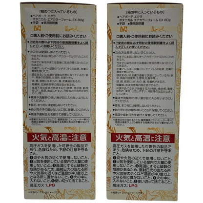 Z000 ヘアボーテ エクラ ボタニカル エアカラーフォーム EX ダークブラウン 80g 計2本セット　ラスト1点！