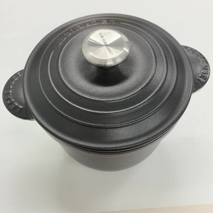 CWP5 ルクルーゼ ココット エブリィ 18 ホーロー鍋 2L マットブラック  インナーリッド付