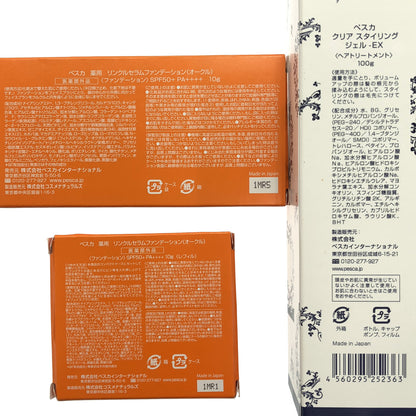 Z000 ペスカ クリア スタイリング ジェル-EX 100g & 薬用 リンクルセラムファンデーション(オークル) 10g & レフィル 10g 3点セット　ラスト1点！