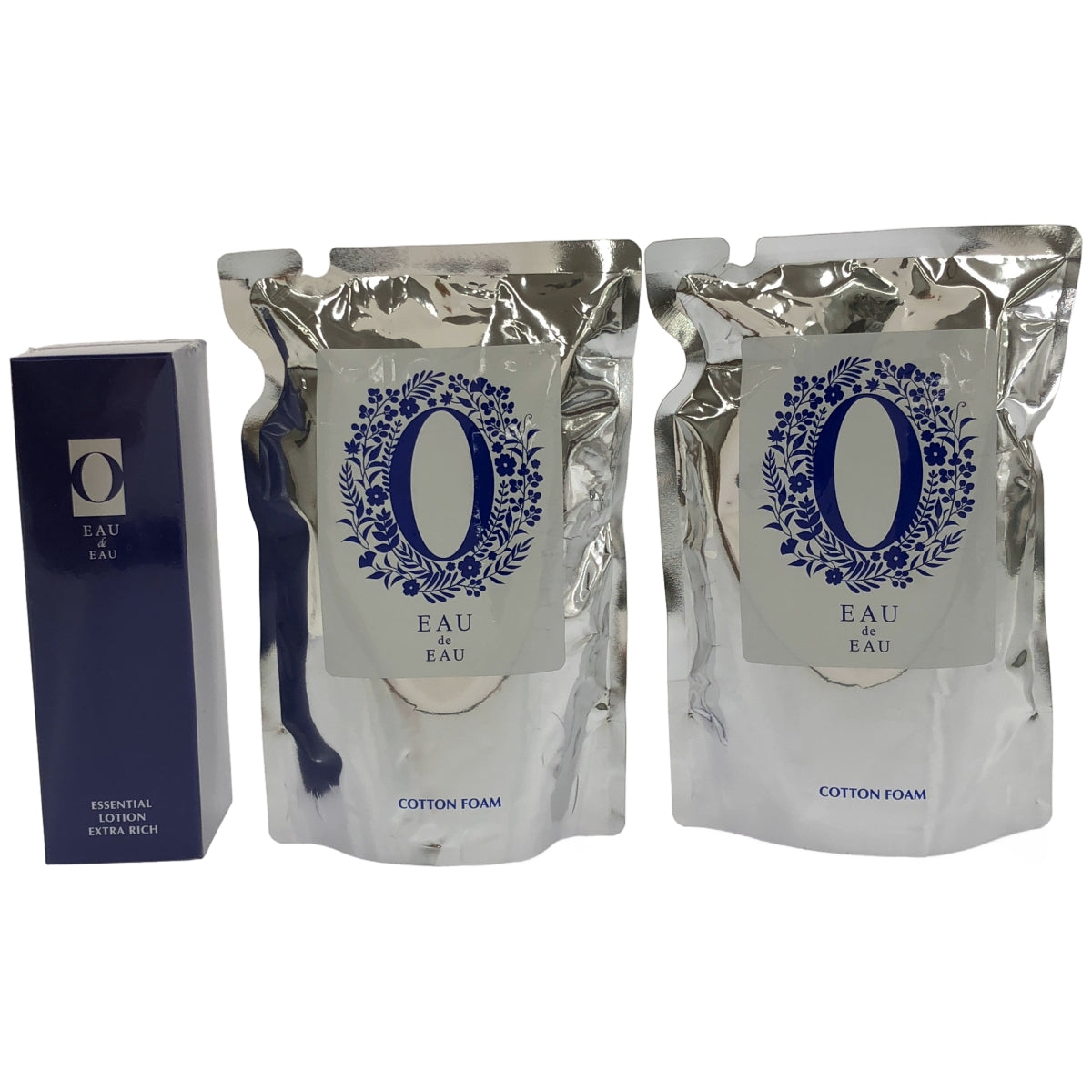 Z000 オー デュ オー エッセンシャルローション エクストラリッチ 120mL 1個 & コットンフォーム MM つめかえ用 200mL 2個 計3個セット　ラスト1点！