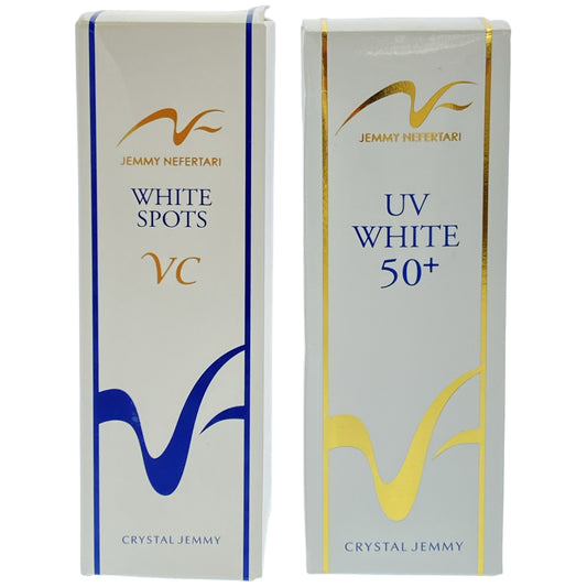 Z000 ジェミーネフェルタリ ホワイトスポッツ VC1 30mL & 薬用 UV ホワイト50+ 30g 計2本セット　ラスト1点！