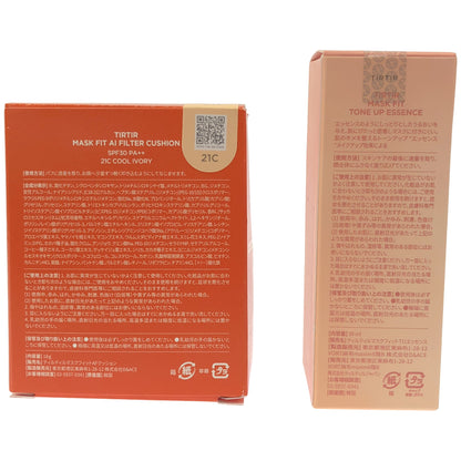 Z000 TIRTIR MASK FIT AI FILTER CUSHION 21C COOL IVORY 18g & MASK FIT TONE UP ESSENCE 30ml 2個セット　ラスト1点！