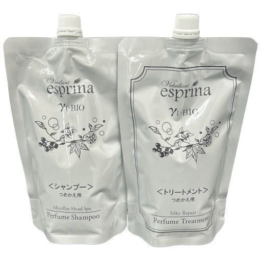CD61 K ヴィブリアン エスプリーナ 美BIO 濃密炭酸 ミセラーヘッドスパ パフューム シャンプー 450mL＆集中補修 シルキーリペア トリートメント 450mL 詰替用 セット