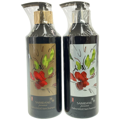 Z000 サイムダン プレミアム リファイン HASUOステム シャンプー 400ml & リファイン HASUOステム トリートメント 400ml 2点セット　ラスト1点！
