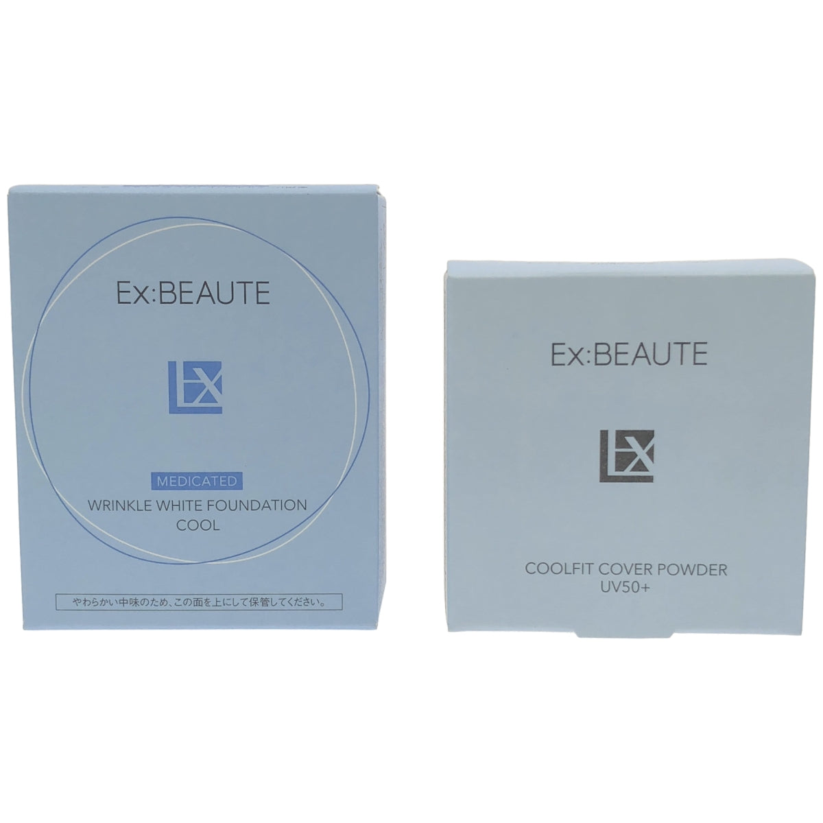 Z000 エクスボーテ リンクルホワイト ファンデーション 13g & クールフィットカバーパウダー UV50プラス 9g 2個セット