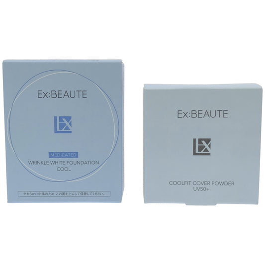 Z000 エクスボーテ リンクルホワイト ファンデーション 13g & クールフィットカバーパウダー UV50プラス 9g 2個セット