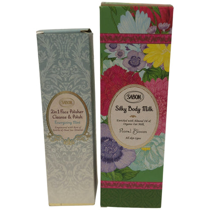 Z000 SABON フェイスポリッシャー リフレッシング 60mL & シルキーボディミルク フローラル・ブルーム 200mL 2個セット