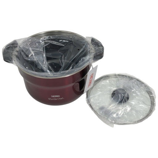 C905 D サーモス 真空保温調理器 シャトルシェフ 2.8L (3~5人用) レッド 調理鍋ふっ素コーティング加工 KBJ-3001 R