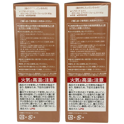 Z000 ヘアボーテ エクラ ボタニカル エアカラーフォーム EX ライトブラウン 80g 計2本セット　ラスト1点！