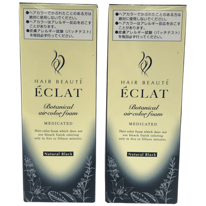 Z000 ヘアボーテ エクラ ボタニカル エアカラーフォーム EX ナチュラルブラック 80g 計2本セット　ラスト1点！