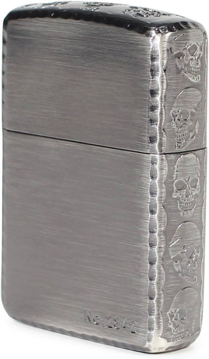 Zippo 3ER-SKULL (B）Antique Silver