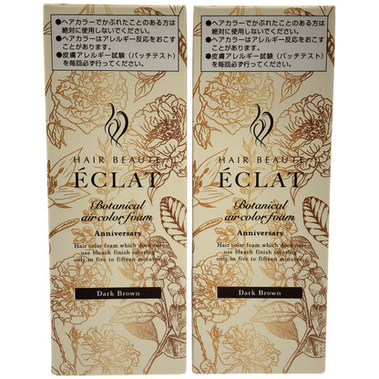 Z000 ヘアボーテ エクラ ボタニカル エアカラーフォーム EX ダークブラウン 80g 2本セット　ラスト1点！