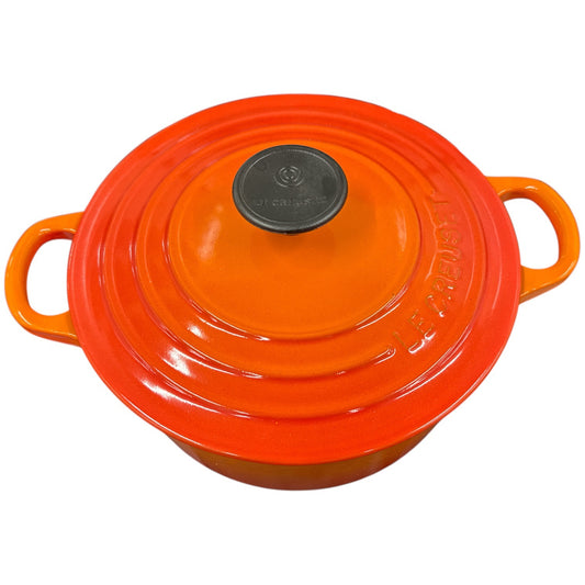 LE CREUSET ル・クルーゼ ココットロンド 18cm オレンジ 鋳物ホーロー鍋