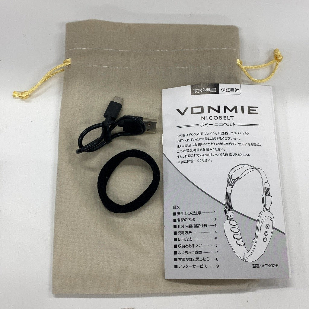 C924 VONMIE NICOBELT ボミー フェイシャル EMS ニコベルト ハンズフリー美顔器 VON025