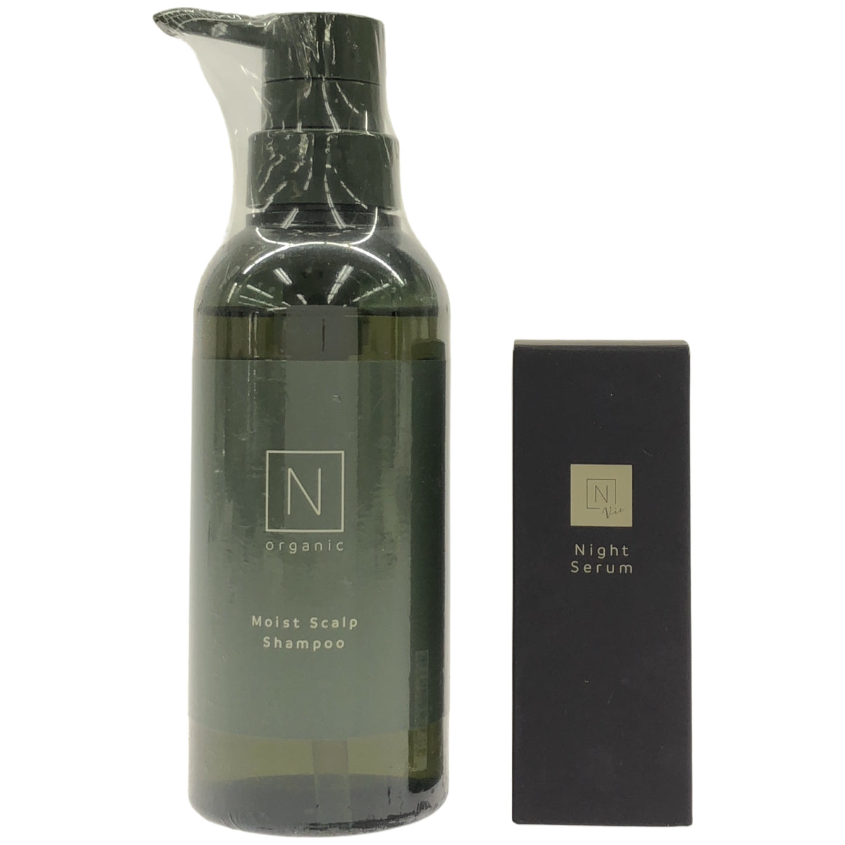 Z000 N organic モイスト スカルプシャンプー 300mL & N organic Vie モイストリペア ナイトセラム 20g 計２本セット　ラスト1点！