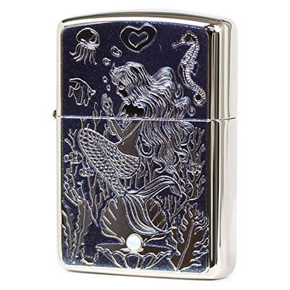 ZIPPO ジッポ― オイルライター ジッポ マーメイド スワロフスキー装飾 ホワイトニッケル